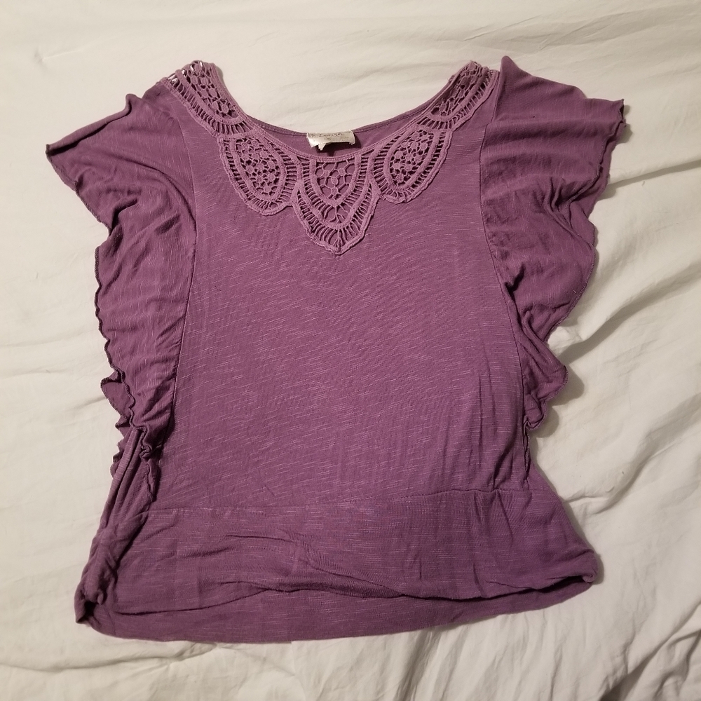 Purple Ruffle Top - Picture 1 of 1